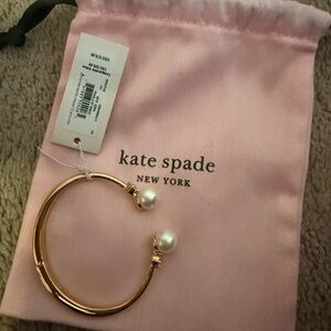 Kate Spade Gold Bangle with Pearl Accents